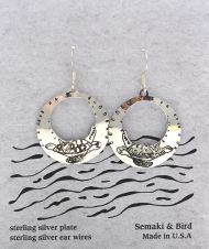Sea Turtle Hoop Earrings