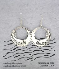 Salmon/Trout Hoop Earrings
