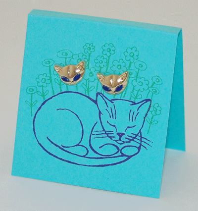 Cat Earrings - gold