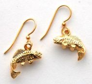 Trout/Salmon Earrings - gold
