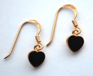 Heart Earrings stones gold