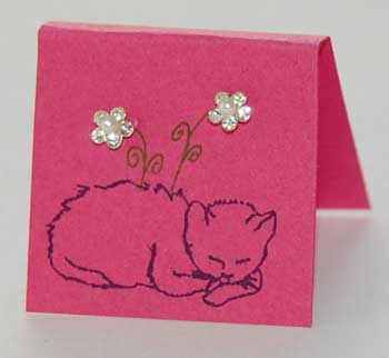 Petite Flower Earrings - Sweet Kitty diamond