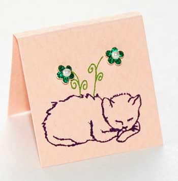 Petite Flower Earrings - Sweet Kitty emerald
