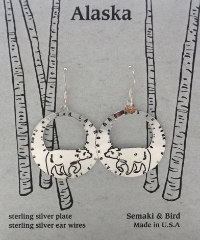 Bear Hoop Earrings