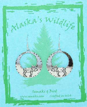 Moose Hoop Earrings