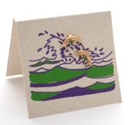 Dolphin w/ gems - gold