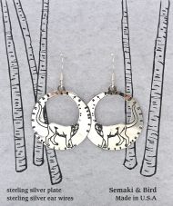 Mountain Lion Hoop Earrings