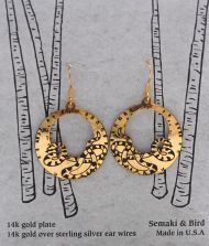 Snake Hoop Earrings - gold