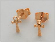 Ankh Earrings - gold