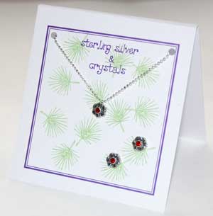Snowflake Necklace Set - ruby