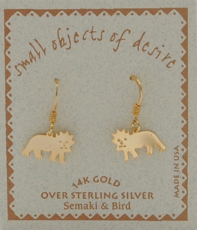 Lion Earrings - gold