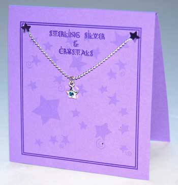 Star Crystal Necklace - aquamarine