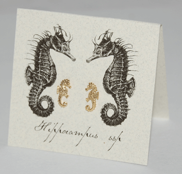 Seahorse Earrings - gold