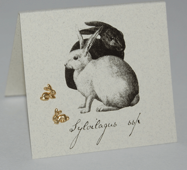 Rabbit Earrings - gold