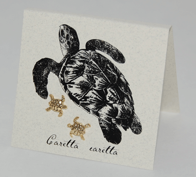 Sea Turtle Earrings - gold