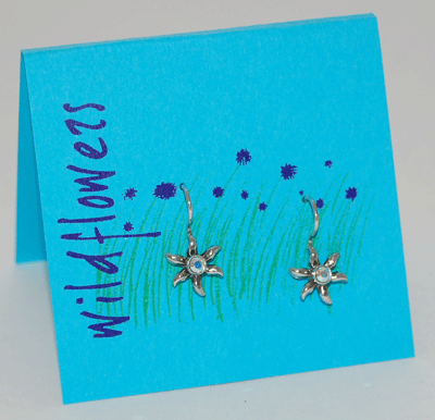 Aster Wildflower Earrings - diamond