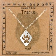 Wolf Track Necklace - silver