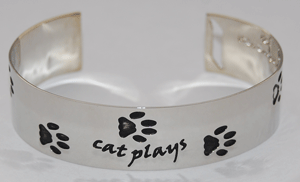 Cat Cuff Bracelet - silver