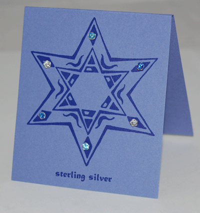 Star of David - Crystal Post Earrings