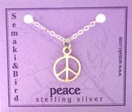 Peace Sign Necklace - gold