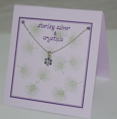 Flower Crystal Necklace - tanzanite