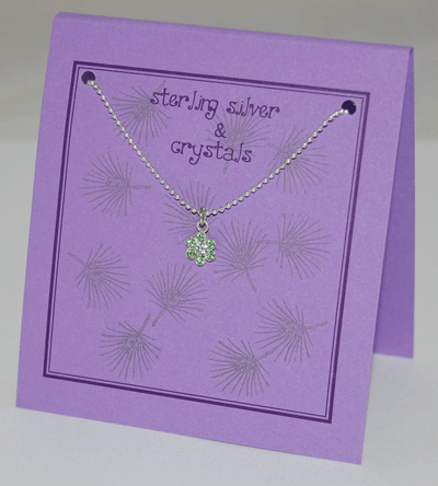 Flower Crystal Necklace - peridot