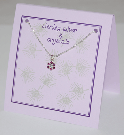 Flower Crystal Necklace - amethyst