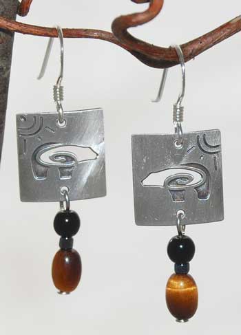 Bear Petroglyph Earrings