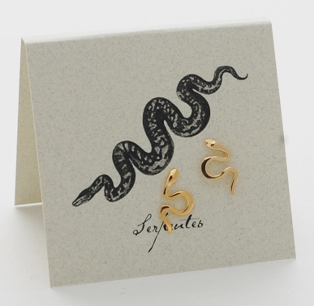 Snake Earrings - gold