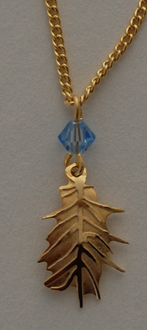 Oak Leaf Necklace - gold