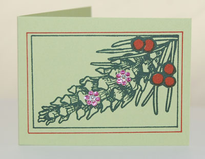 Flower Earrings on Pinecone - pink