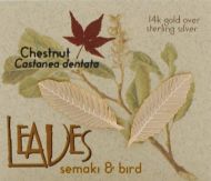 Chestnut Leaf Earrings - gold