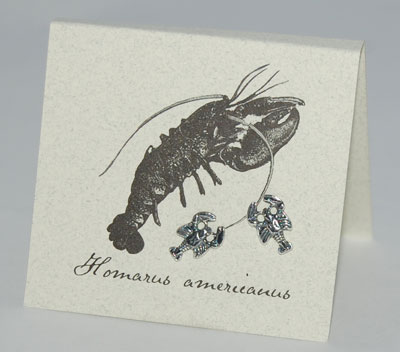 Lobster Earrings - silver