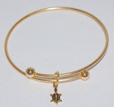 Turtle Charm Bracelet - gold