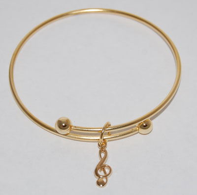 G-Clef Charm Bracelet - gold
