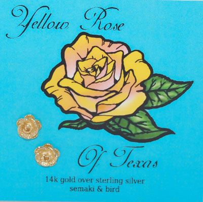 Rose Post Earrings - gold