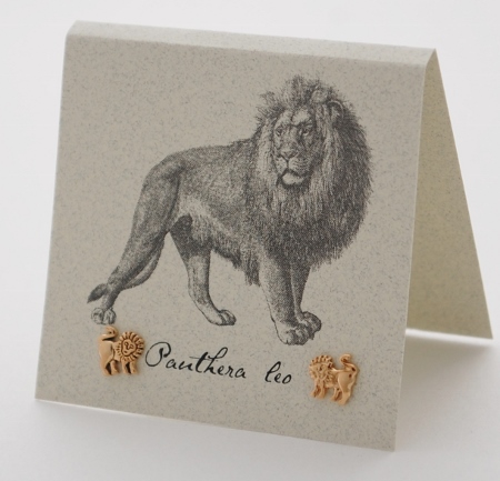 Lion Earrings - gold