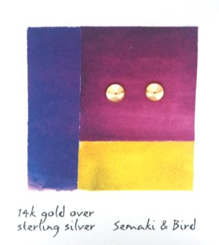 Abstracts - cone earrings/gold
