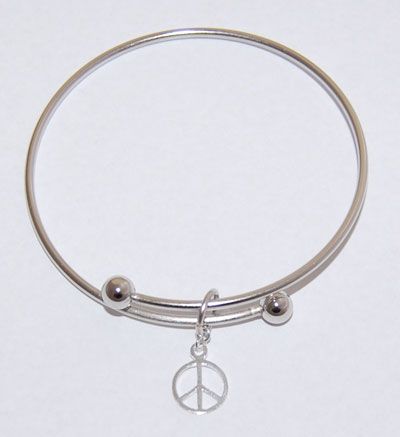 Peace Sign Charm Bracelet
