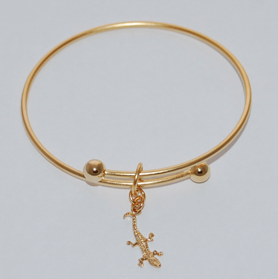 Alligator Charm Bracelet - gold
