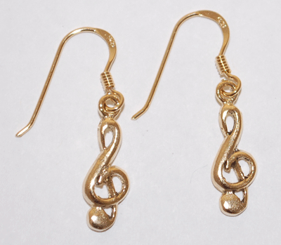 G-Clef Earrings - gold