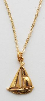 Sailboat Necklace - gold
