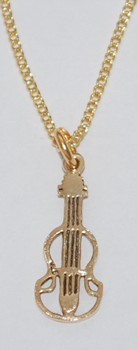 Violin Necklace - gold