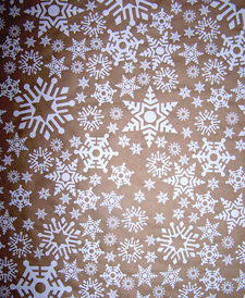 Snowflake Hand Silkscreened Paper