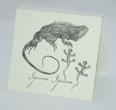 Iguana Earrings - silver