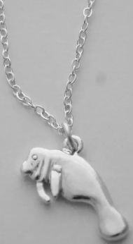 Manatee Necklace - silver