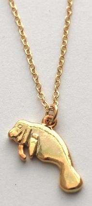 Manatee Necklace - gold 