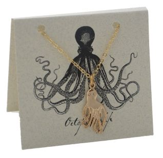 Octopus Necklace - gold