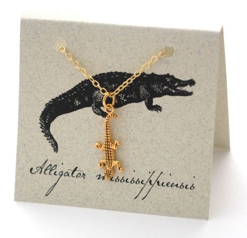 Alligator Necklace - gold