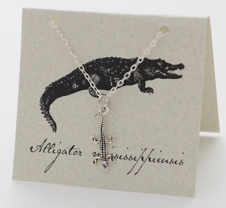 Alligator Necklace - silver